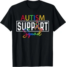 Autism Squad Awareness Autism Support Team Group Family kids T-Shirt