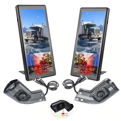 2ch 10.36'' Monitor R L Side Electronic Rear View Mirror Camera truck/trailer/bus