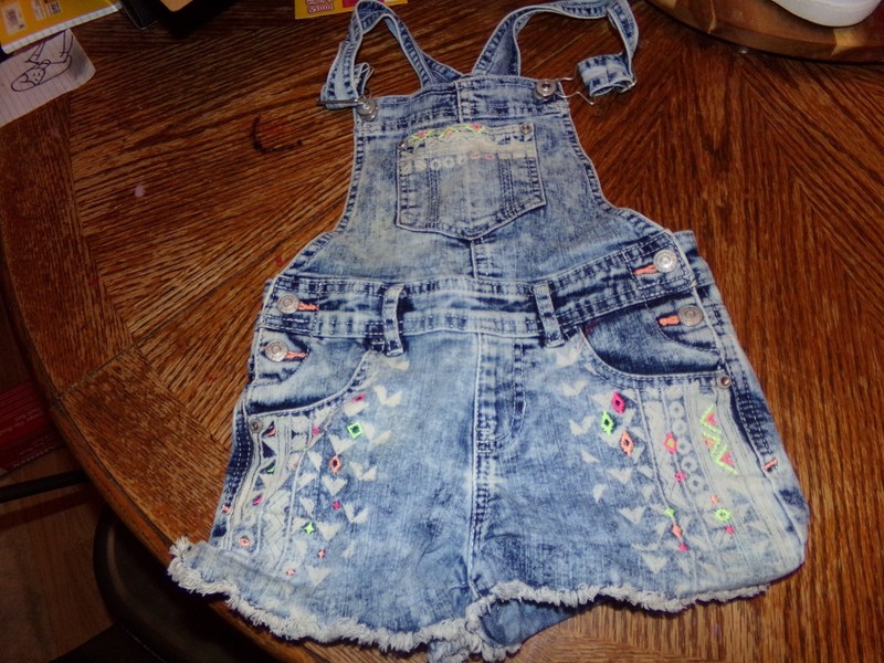 GIRLS JORDACHE BIB OVERALL  SHORTS SIZE 6X-