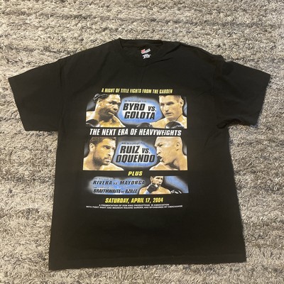 Vintage Y2K 2004  Byrd vs GOLOTA / Ruiz vs Oquendo Boxing Promo T-Shirt Don King