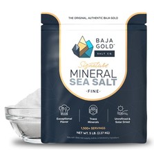 Mineral Sea Salt for Cooking  Baking  Fine Grind  5 lb Resealable Bag