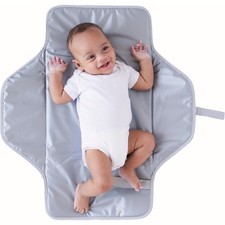 Lily Miles Baby Changing Pad Portable, Diaper Large, Heather Gray