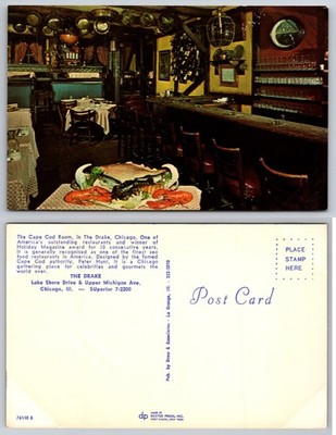 Cape Cod Room The Drake Chicago IL Restaurant Postcard