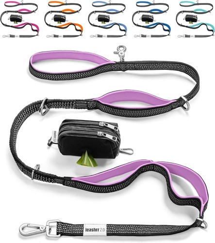 Ultrareflektierende Hundeleine mit Kotbeutelhalter - Bild 3 von 11