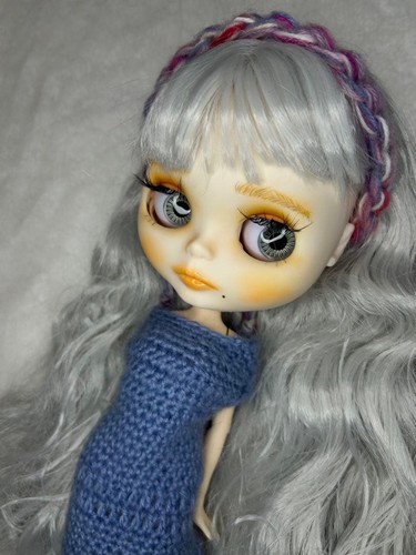 Icy Doll Custom Silver SW-4 Outfit included Long Wavy Hair 4 Eye Change Patterns - Picture 7 of 24