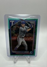 2024 Bowman Chrome - Evan Carter #65 Aqua Mojo Refractor /299 (RC)