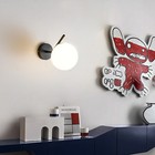 Glass LED Wall Light Modern Wall Light Bedroom Wall Lamp Home Black Wall Sconce