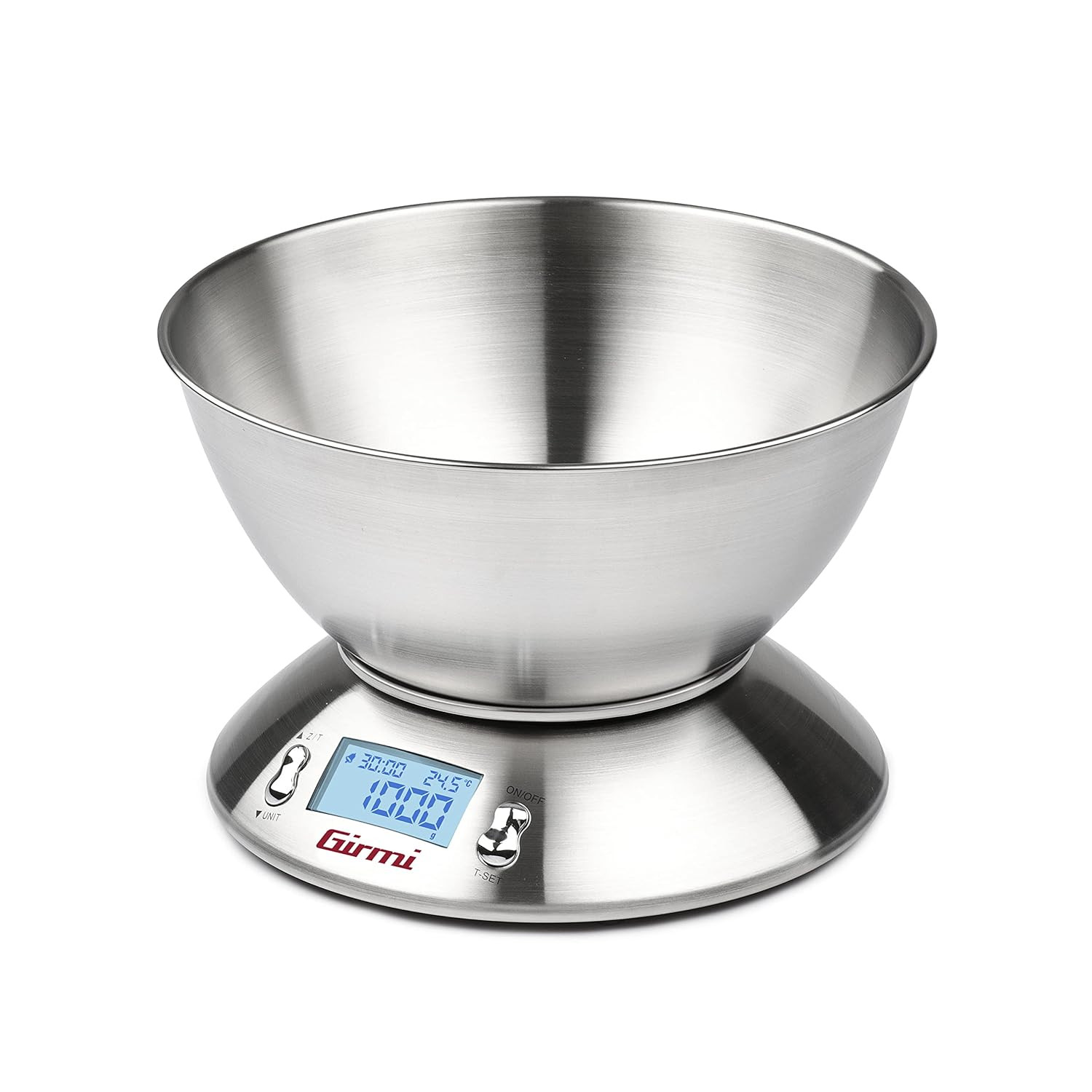 Bilancia da Cucina Girmi PS85 con Ciotola Inox 2L | 5Kg/1g Precisione