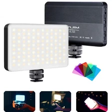 VL120 LED Video Light on Camera, Mini Rechargeable 120 LED Photography Lighti...