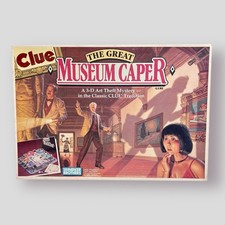 Clue The Great Museum Caper Vintage 3D Art Mystery Board Game 1991 Vtg Complete