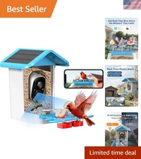 Outdoor Bird Feeder with Camera, Solar Powered & Cloud Storage for Bird Lovers