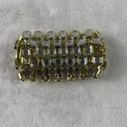 Vintage Stretch Gold Tone Rhinestone Bracelet Costume Fashion Jewelry
