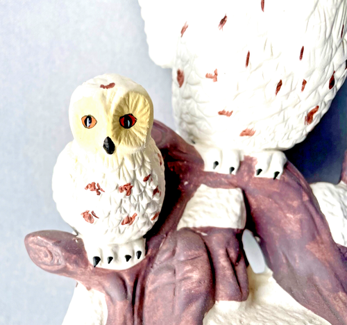 VINTAGE 1993 ARTMARK FINE PORCELAIN OWL & BABY FIGURINE NEW IN ORIGINAL BOX - Picture 3 of 10