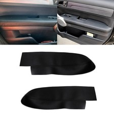 2x Black Interior Front Door Leather Armrest Cover For 2007-2011 Honda CRV CR-V