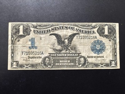 1$ 1899 - SILVER CERTIFICATE. 1 DOLLAR BLACK EAGLE - One Dollar USA Geldschein