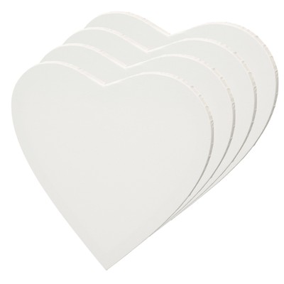 4x ARTIKUM HERZFORM LEINWAND KEILRAHMEN  40cm | Leinwand auf Keilrahmen