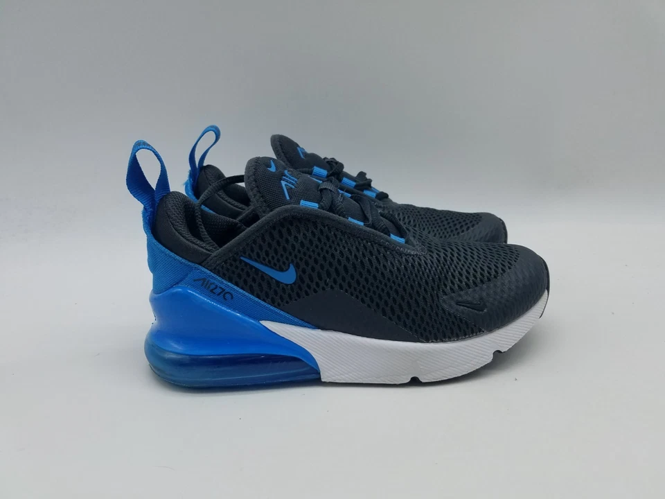 Nike Air Max 270 (PS) Niños Talla 13C Zapatos para Correr Antracita Luz Foto Azul Foto 2 de 4