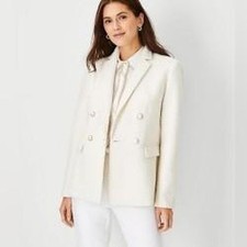 Ann Taylor double-breasted blazer with pearl buttons Size 2