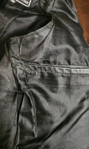 Women's Hudson Leather Vest Black With Pull Chain Size 36 Small See Pictures - Picture 10 of 14