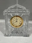 Vintage Waterford Crystal Desk Clock Irish Cut “ Waterford Ireland “