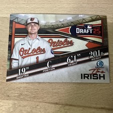 2025 Bowman Draft Baseball Ike Irish Draft Night #BDN-6 Baltimore Orioles