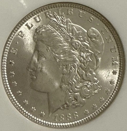 1888 Morgan Silver Dollar NGC MS 65 Bright & Frosty- Well Struck -Clean Fields
