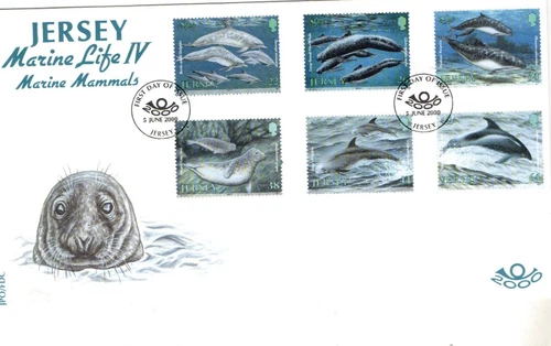 2000 JERSEY - MARINE LIFE IV  FDC FROM COLLECTION V44