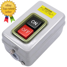 AC 220V/380V Push Button Switch On/Off Start Stop Switch 3 Phase Self Lock