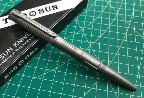 TWOSUN PEN STONEWASH TITANIUM BODY BLACK INK TS--PEN25-STONEWASH