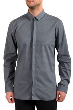 Hugo Boss Men's "Etran" Extra Slim Fit Geometric Print Long Sleeve Dress Shirt