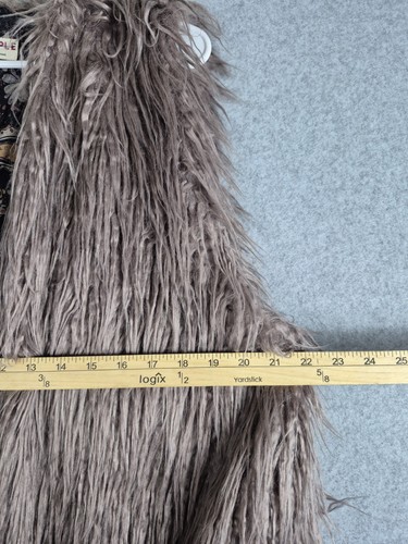 Free People Starlight Textured Faux Fur Oversized Vest L - Picture 10 of 11