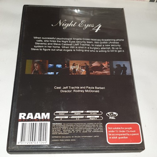 Night Eyes 4 (DVD, 1996) Paula Barberi - Region 4 - Free Post - Picture 2 of 2