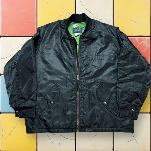 Vintage Matrix Reloaded Flight Bomber Jacket Y2K Men XL Black Crew Cyberpunk Neo - product listing photo