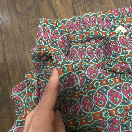 Natural Life Live Happy Wide Leg Pants Womens Small Teal Pink Boho Pattern - Picture 5 of 10
