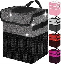 Cute Mini Lidded Car Trash Bags Black Shiny Style Cute Mini Lidded Car Trash Bags Black Shiny Style