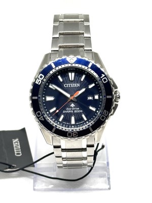Citizen Men's Eco-Drive Promaster Diver Blue Steel 20ATM 45mm Watch BN0191-55L