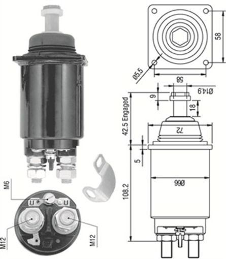 Fits MAGNETI MARELLI 940113050312 BOSCH STARTER SOLENOID