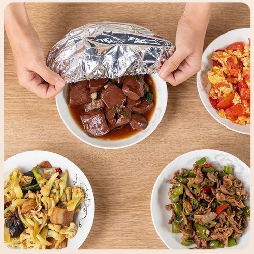 10Pcs Aluminum Foil Bowl Cover Food Grade Fresh-keeping Plastic Bag Winter - Picture 3 of 6