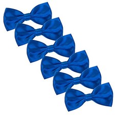 Men's Bow Tie for Wedding Party - Solid Color Adjustable Pre Tied Royal Blue