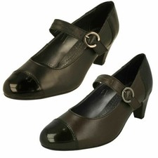 Ladies Padders Heel Mary Jane Style Shoes Jeans