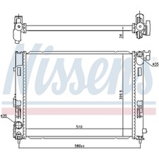 1X NISSENS RADIATOR ENGINE COOLING FOR DACIA NISSAN RENAULT 214105FA0B NEW
