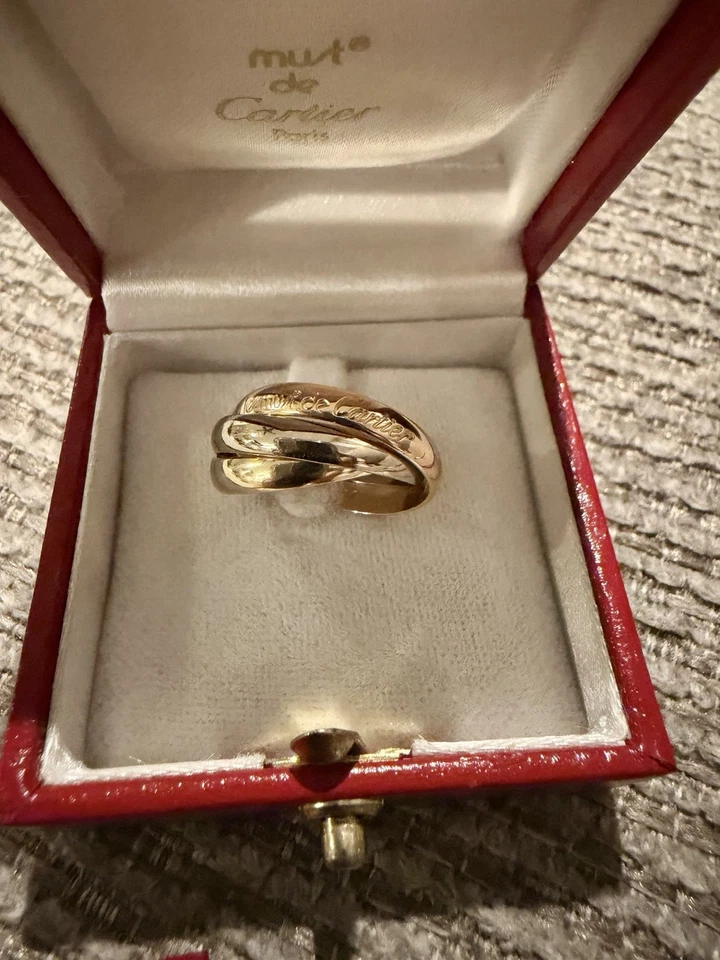 Cartier Trinity Ring Vintage 3 Color Classic Sz 51 - Image 3 of 3