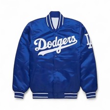 Royal Blue Satin Varsity Bomber Style Jacket LA Dodgers - Unisex