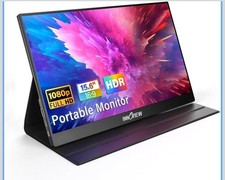 Portable Monitor, 15.6 Inch FHD 1080P HDMI USB C Second External Monitor for ...