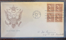 #805EE Martha Washington Block of 4 FDC on Eagle cachet