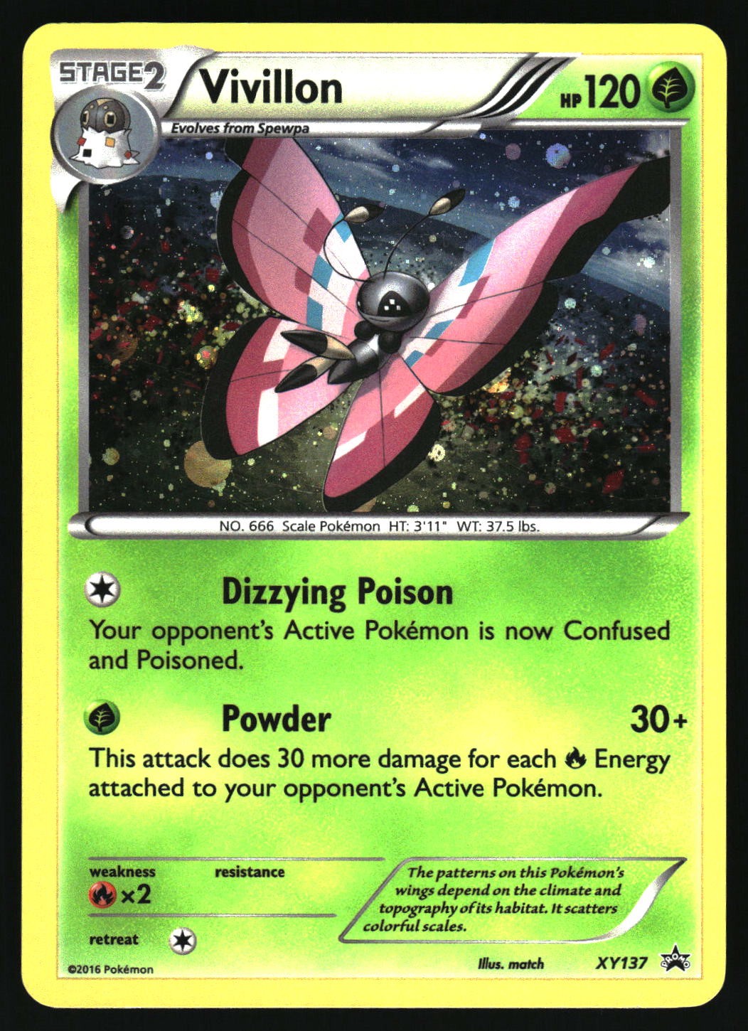 Pokemon Cosmos Holo Vivillon XY Promos XY137 NM