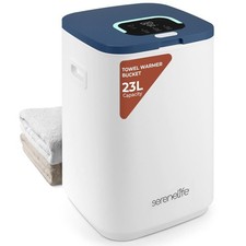 SereneLife Towel Warmer Bucket - 23L Capacity for Bathroom Blue Snow