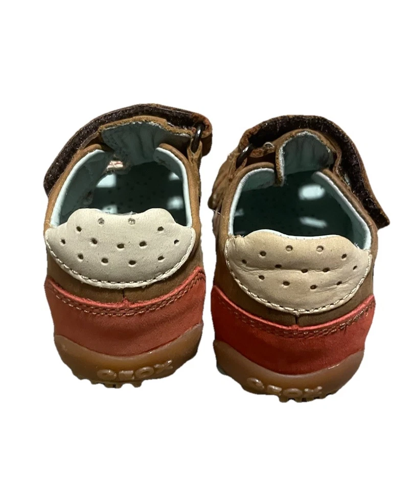 GEOX Toddler Baby Sandals Brown Blue Size US 4.5 EU 20 Brand New Shoes - Image 2 of 4