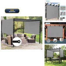 Patio Paradise 9' x 16' Shade Cloth Canopy Replacement Cover Light Gray for