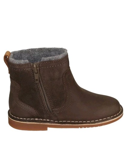 Clarks COMET FROST Girls Brown Leather/Suede Boots UK Size 9 F EUR 27. Infants - Picture 2 of 5